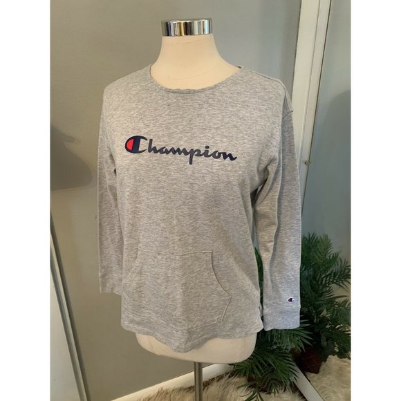 women’s champion logo pull over kangaroo pocket size small - Picture 3 of 10